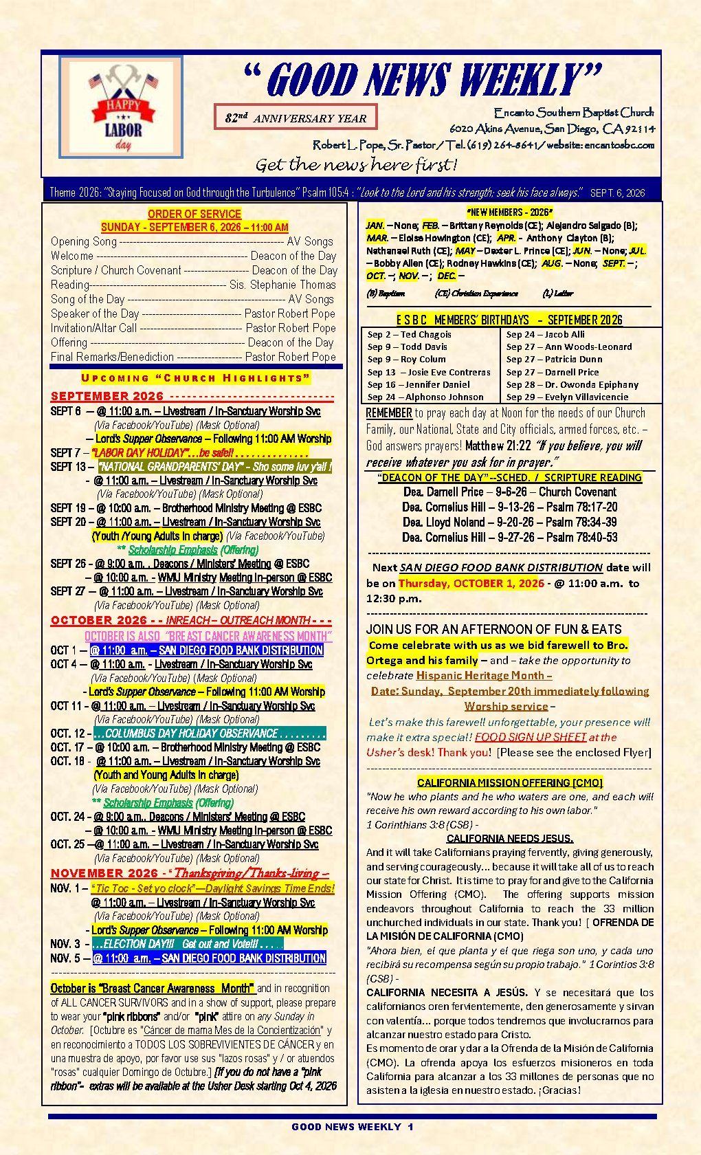 Good News Weekly - first page preview
